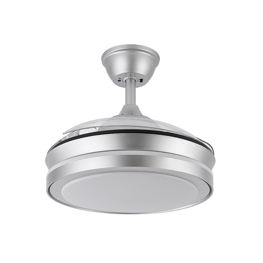 Ventilador de techo retráctil Fabrilamp Esparta LED plata 3 palas motor DC 3000-6000K Ø91cm 59W — vista 2