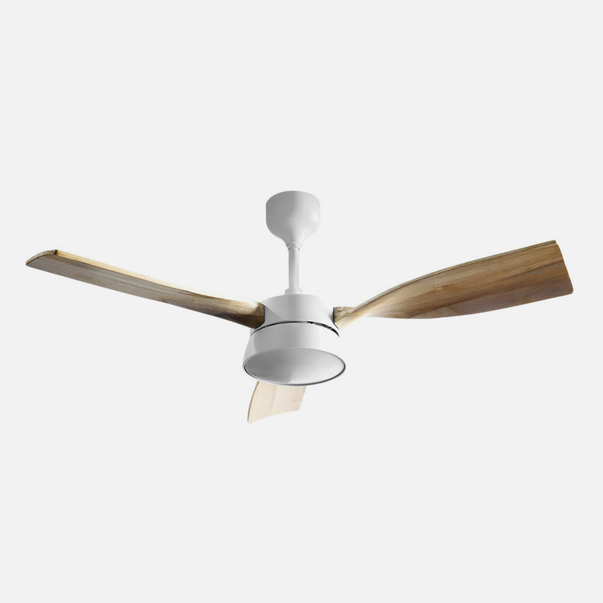 Ventilador de techo Fabrilamp Estio LED blanco haya 3 palas motor DC 3000-6000K Ø132cm 24W — vista 2