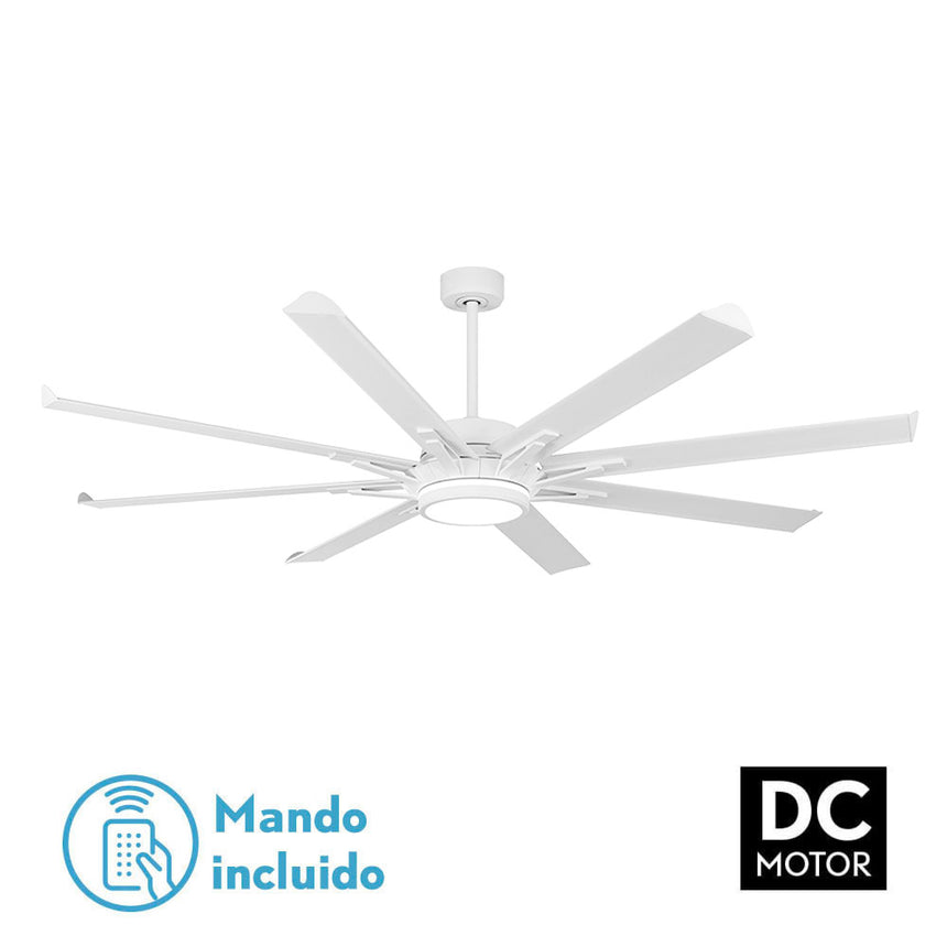Ventilador de techo Fabrilamp Grado LED blanco 8 palas motor DC 3000-6500K Ø198cm 30W — vista 3