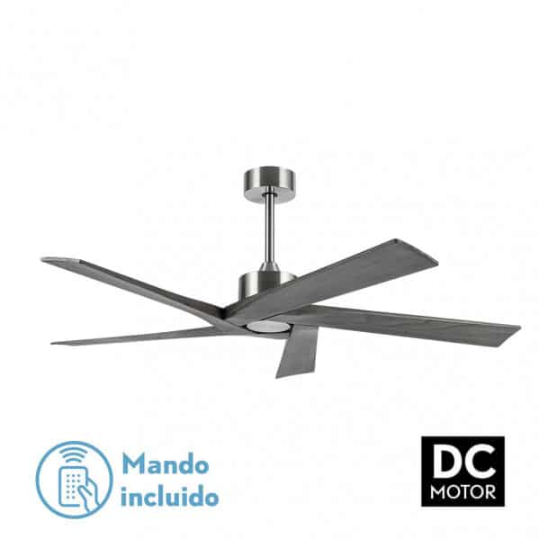 Fabrilamp Nadir DC Fan Niq/Gray Without Light 5 Blades 142.2d C/Remote Control and Timer 159190528
