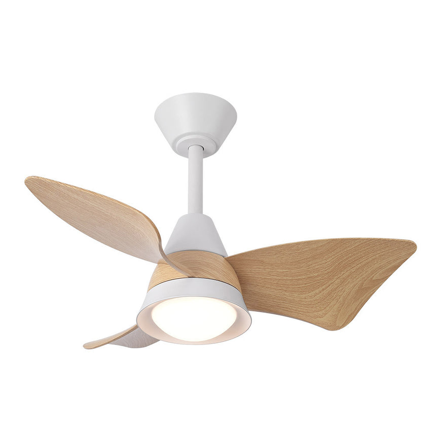 Ventilador de techo Fabrilamp Jaguar LED blanco haya 3 palas motor DC 3000-6500K Ø96cm 30W — vista 3