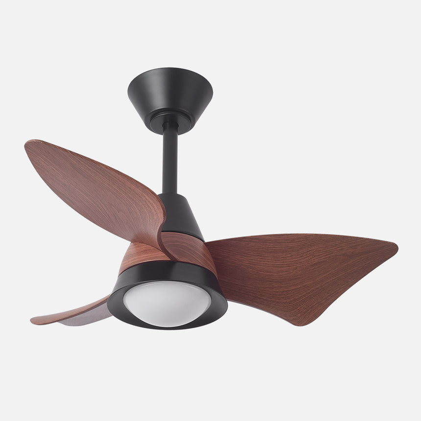 Ventilador de techo Fabrilamp Jaguar LED negro roble 3 palas motor DC 3000-6500K Ø96cm 30W — vista 2