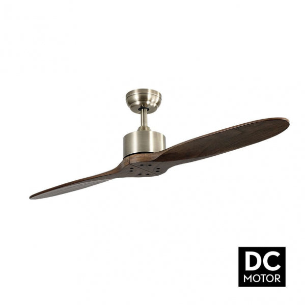 Fabrilamp Leste DC Leather Fan 2 Oak Blades Without Light 5 Speeds Remote Timer 132d 128990264