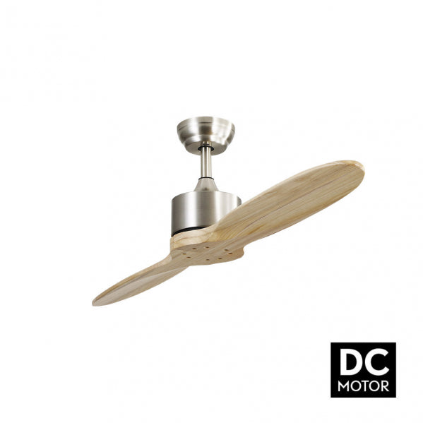 Fabrilamp Leste DC Fan Nickel 2 Beech Blades Without Light 5 Speeds Remote Timer 132d 128990242