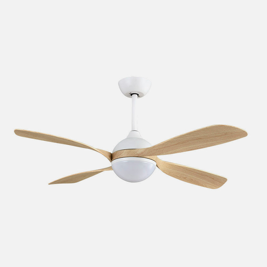 Ventilador de techo Fabrilamp Livorno LED blanco haya 4 palas motor DC 3000-6000K Ø132cm 30W — vista 2