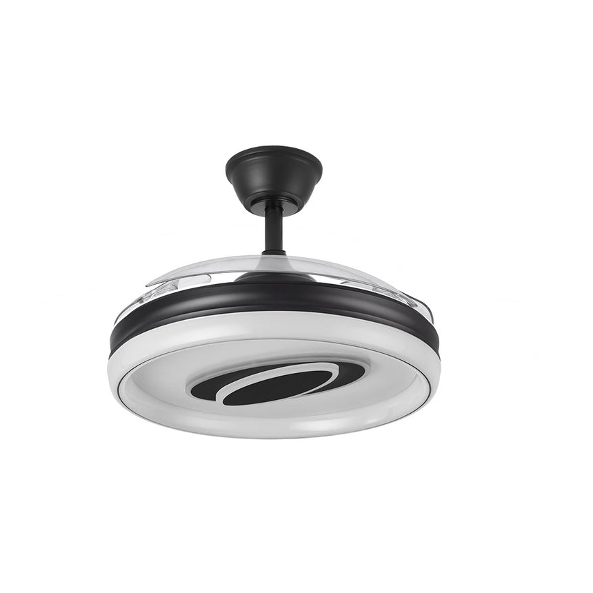 Ventilador de techo retráctil Fabrilamp Maracana LED negro 3 palas motor DC 3000-6500K Ø107cm 57W — vista 4