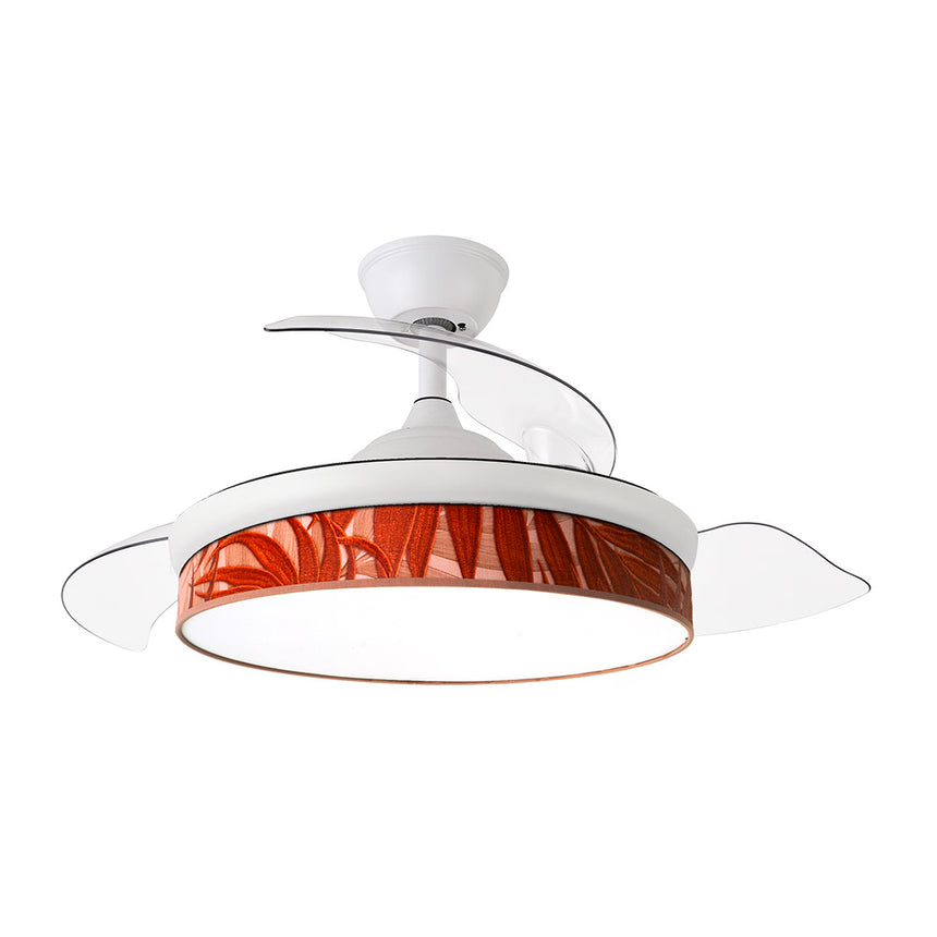 Ventilador de techo retráctil Fabrilamp Moda LED blanco caldera 3 palas motor DC 3000-6000K Ø108cm — vista 3