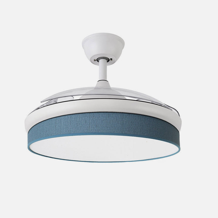 Ventilador de techo retráctil Fabrilamp Moda LED blanco azul 3 palas motor DC 3000-6000K Ø108cm 72W — vista 2