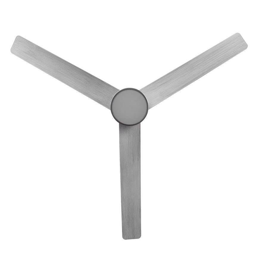 Ventilador de techo Fabrilamp Teo LED níquel gris 3 palas motor DC 3000-6000K Ø139cm 24W — vista 4