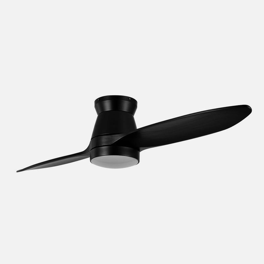 Ventilador de techo Fabrilamp Nordic LED negro 2 palas motor DC 3000-6000K Ø132cm 24W — vista 2