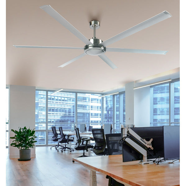 Ventilador de techo Fabrilamp Sanson níquel plata 6 palas motor DC Ø305cm 208391663