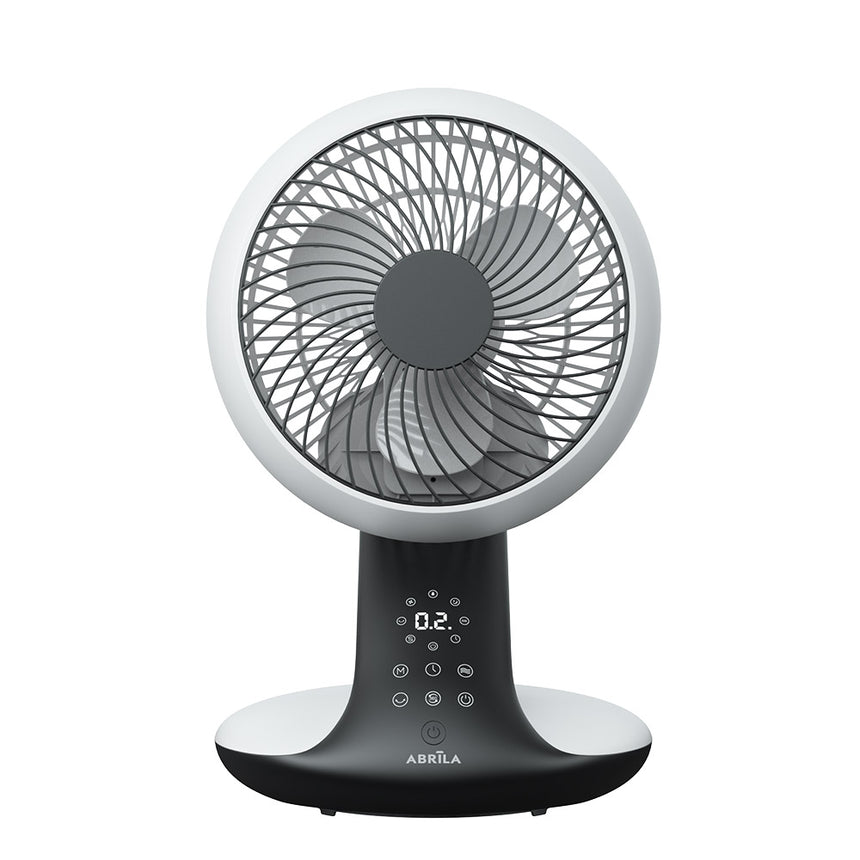 Ventilador de sobremesa Fabrilamp Miera blanco negro 3 palas motor DC — vista 3