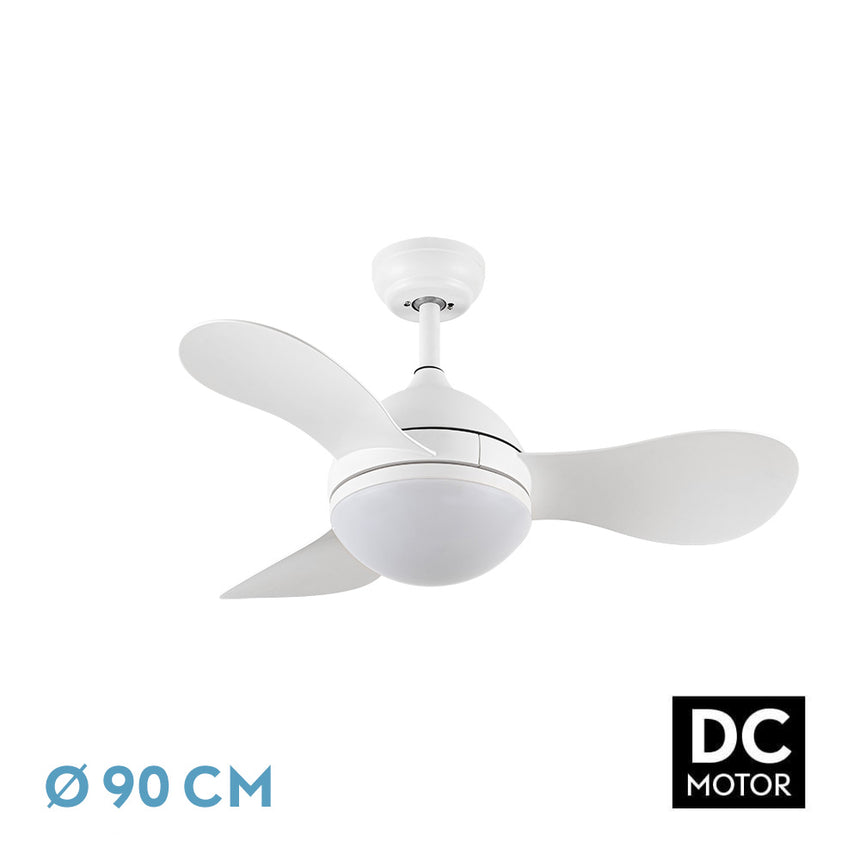 Ventilador de techo Fabrilamp Solido LED blanco 3 palas motor DC 3000-6500K Ø91cm 24W — vista 1