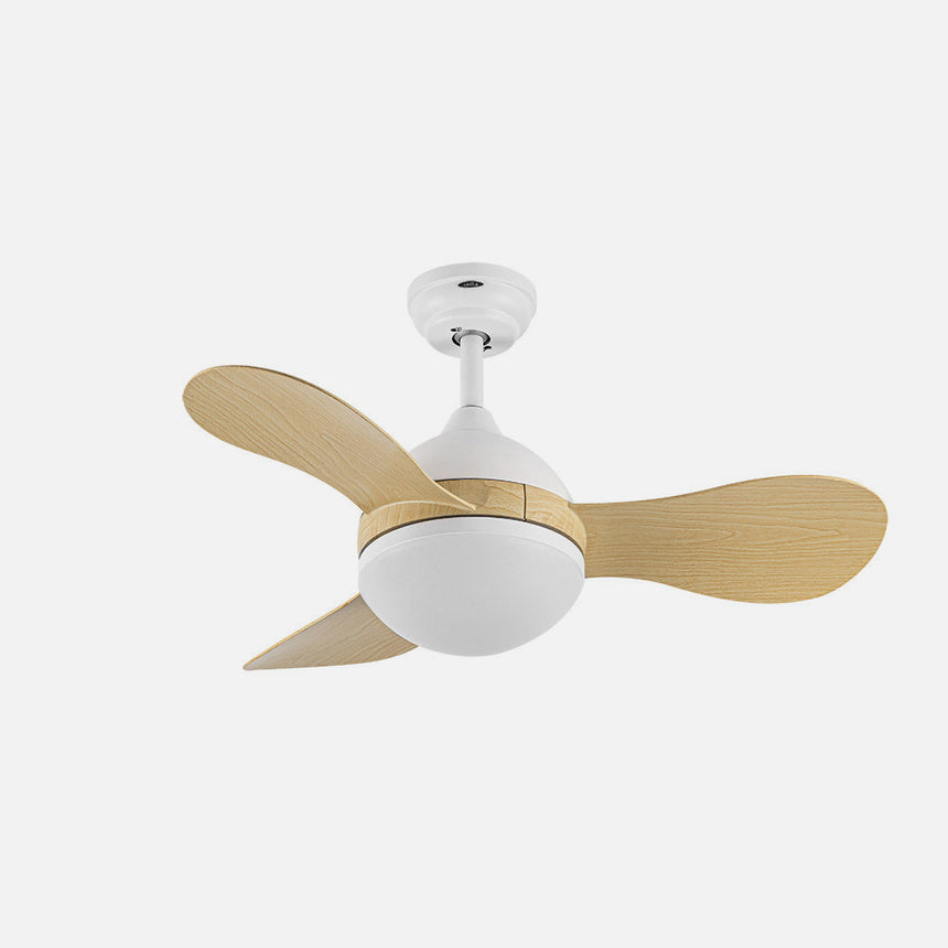 Ventilador de techo Fabrilamp Solido LED blanco haya 3 palas motor DC 3000-6500K Ø91cm 24W — vista 2