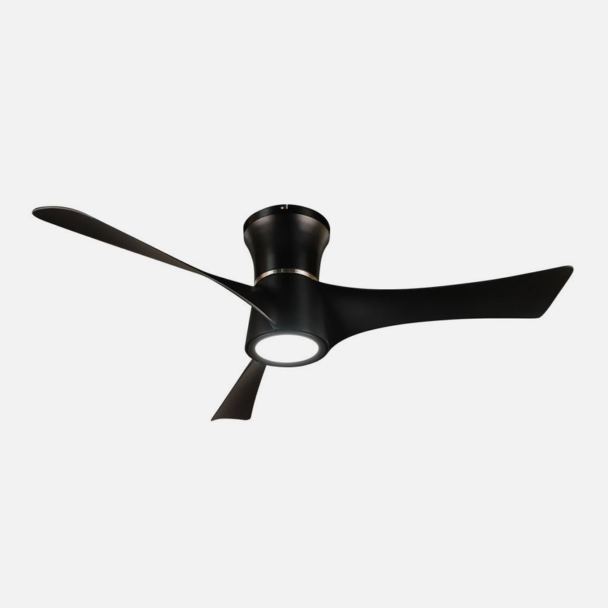 Ventilador de techo Fabrilamp Tianas LED negro 3 palas motor DC 3000-6000K Ø132cm 18W — vista 2
