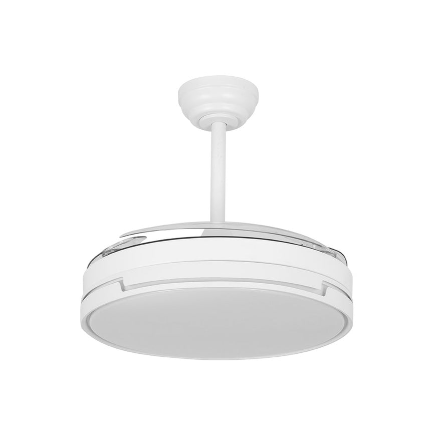 Ventilador de techo retráctil Fabrilamp Papiro LED blanco 4 palas motor DC 3000-6000K Ø107cm 59W — vista 2