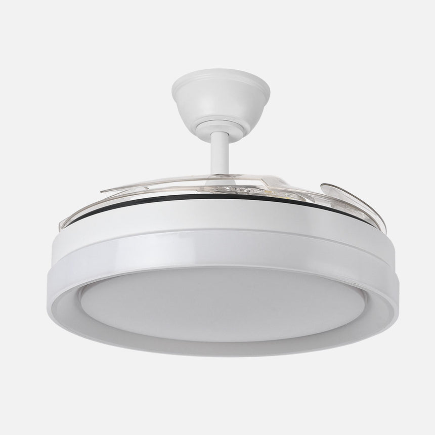 Ventilador de techo retráctil Fabrilamp Zenit LED blanco 4 palas motor DC 3000-6000K Ø107cm 59W — vista 2