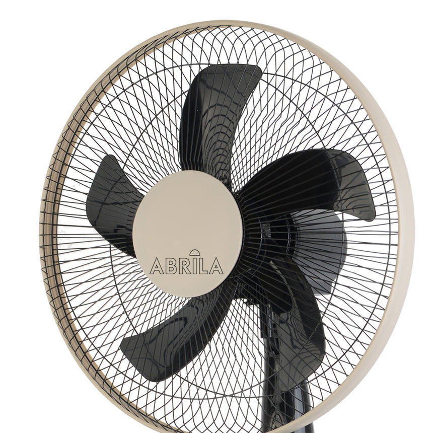 Ventilador de pie Fabrilamp Belmonte negro beis 5 palas Ø43cm — vista 3