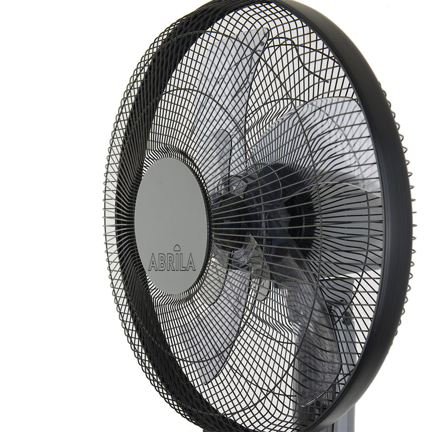 Ventilador de pie Fabrilamp Borlon negro gris 5 palas Ø43cm — vista 3