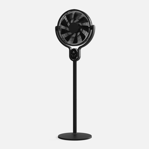 Ventilador de pie Fabrilamp Cadalso negro 9 palas motor DC Ø45cm 257541009