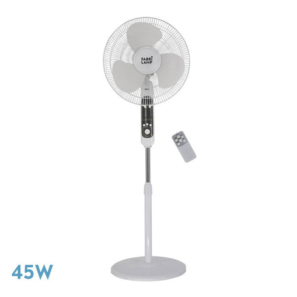 Ventilador de pie Fabrilamp Calma blanco 3 palas Ø43cm 133541001