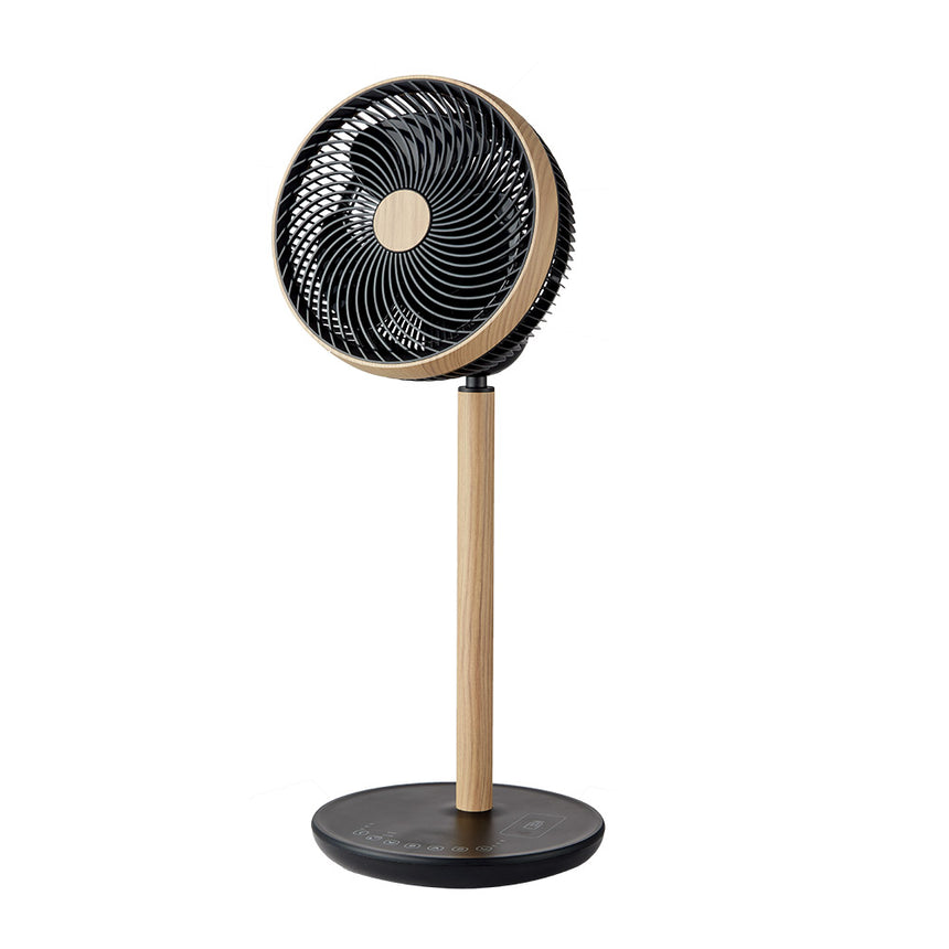 Ventilador de pie Fabrilamp Colibri negro haya 3 palas motor DC — vista 1