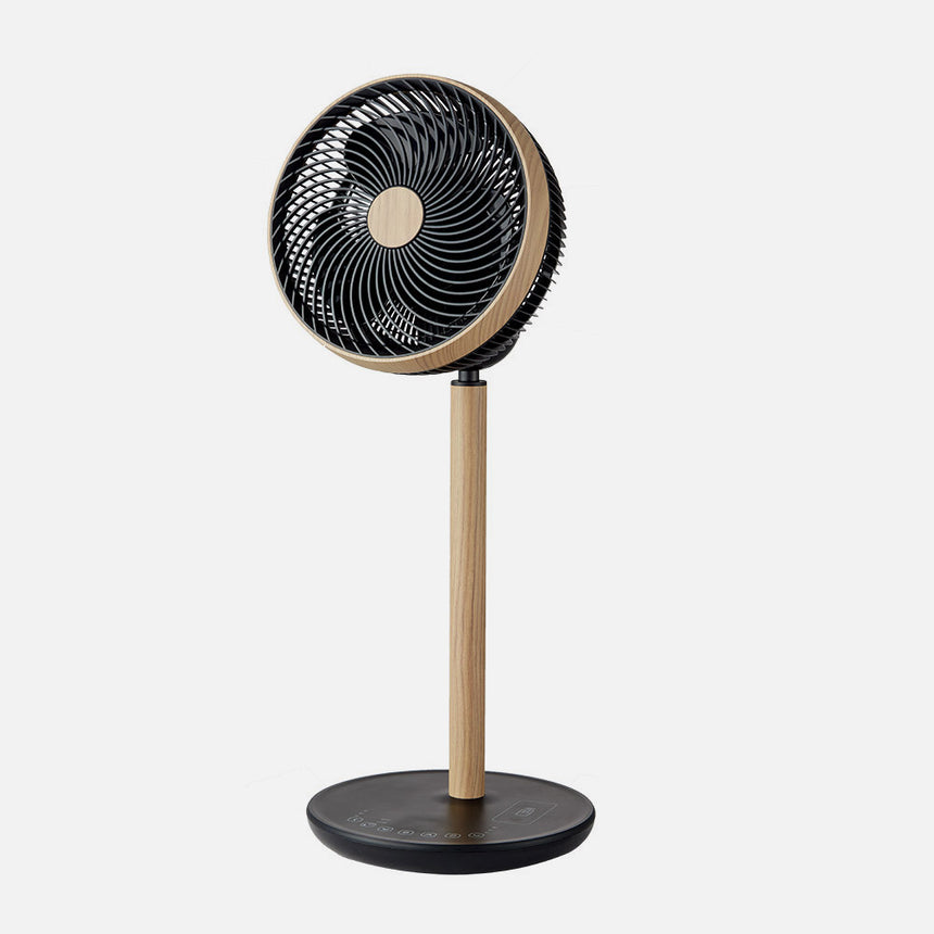 Ventilador de pie Fabrilamp Colibri negro haya 3 palas motor DC — vista 2