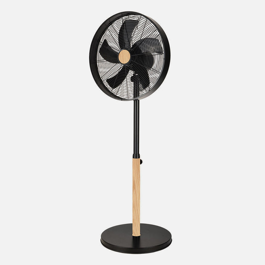 Ventilador de pie Fabrilamp Falcon negro haya 5 palas Ø45cm — vista 2