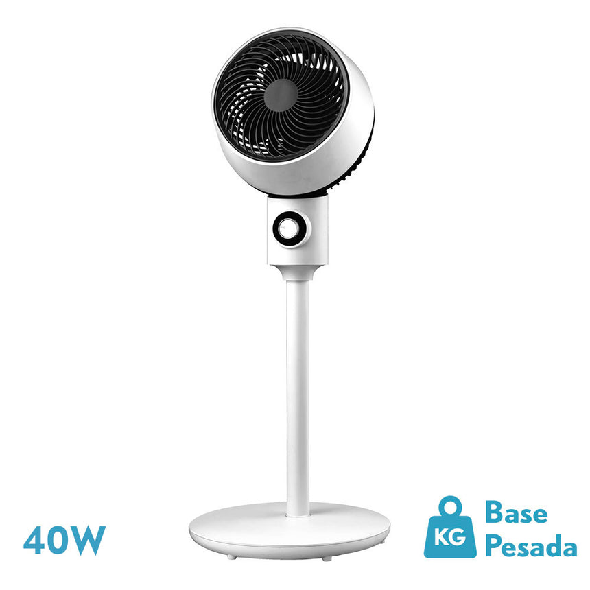 Ventilador de pie Fabrilamp Ozono blanco negro 3 palas Ø23cm — vista 1