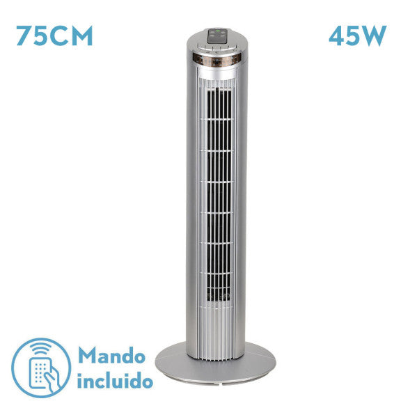 Ventilador de sobremesa Fabrilamp Orbigo plata Ø27cm 210771010