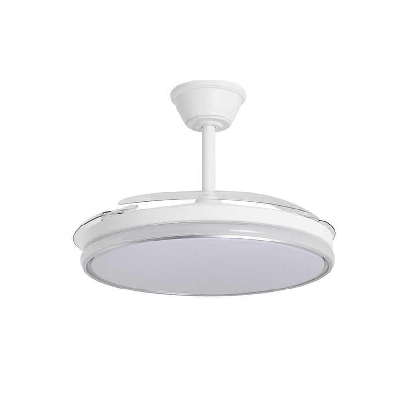 Ventilador de techo retráctil con luz AJP Dublin LED plata 3 palas 3000-6500K Ø50cm 68W 16002 — vista 4