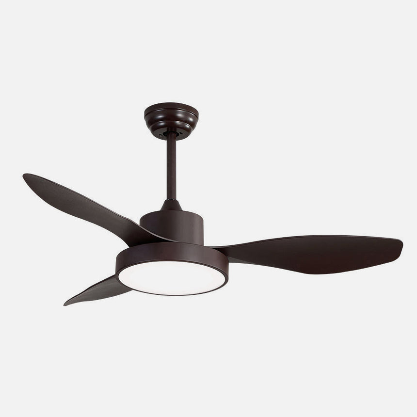 Ventilador de techo Fabrilamp Hayate LED marrón 3 palas motor DC 3000-6000K Ø120cm 48W — vista 2