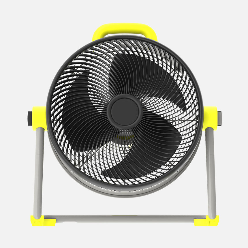 Ventilador de pie industrial Fabrilamp Corintio amarillo negro 3 palas Ø50cm — vista 2
