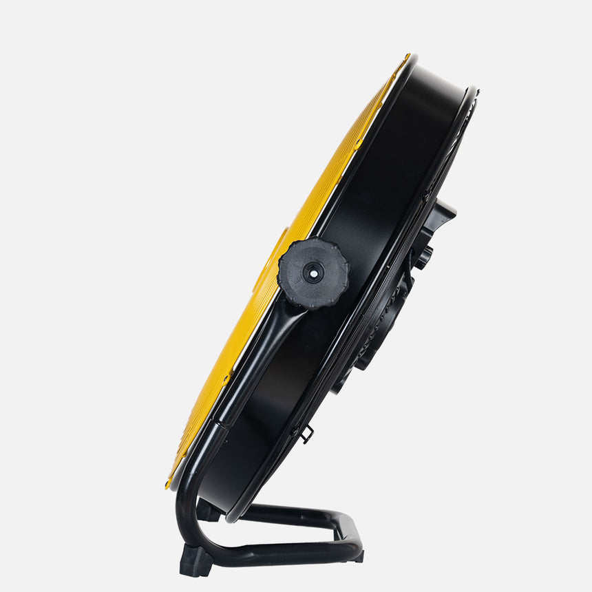 Ventilador de pie industrial Fabrilamp Mapache negro amarillo 3 palas — vista 3