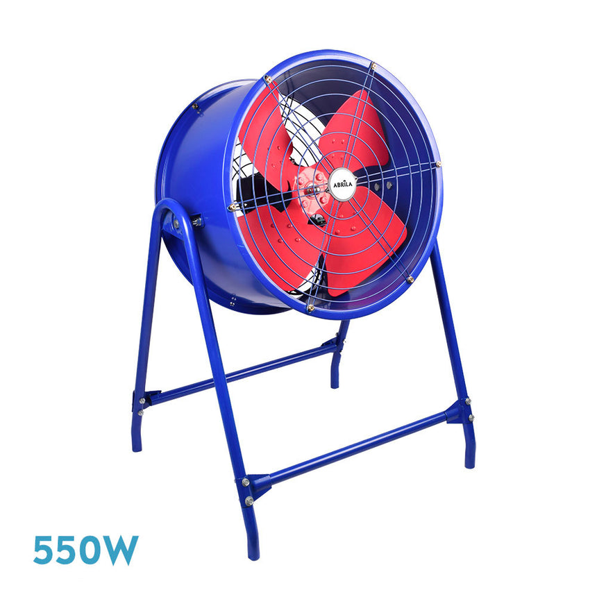 Ventilador de pie industrial Fabrilamp Dana azul rojo 4 palas Ø58cm — vista 1