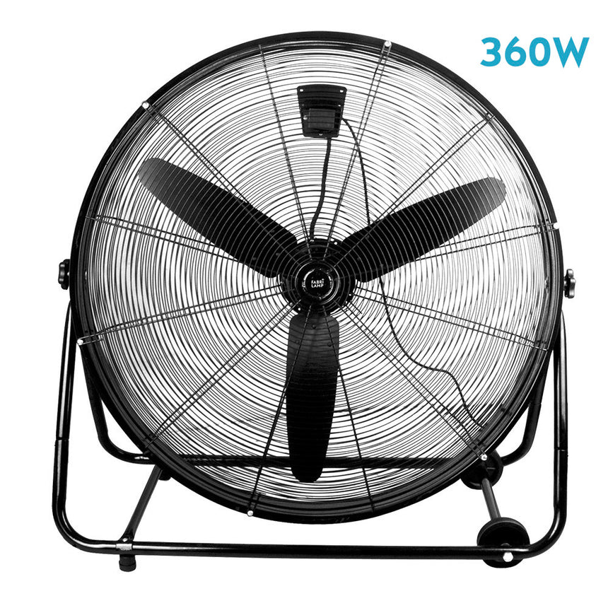 Ventilador de pie industrial Fabrilamp Vendaval negro 3 palas Ø87cm — vista 1