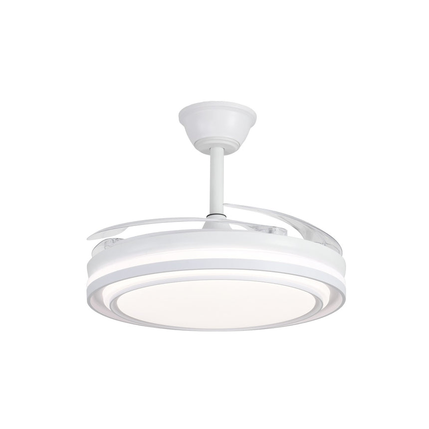 Ventilador de techo retráctil con luz AJP Korfu LED blanco 4 palas 3000-6000K 72W 16025 — vista 2