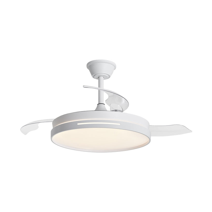 Ventilador de techo retráctil con luz AJP Mini Togo LED negro 3 palas 3000-6500K Ø40cm 48W 16033 — vista 6
