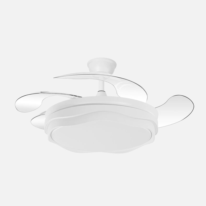 Ventilador de techo retráctil Fabrilamp Nasim LED blanco 4 palas motor DC 3000-6000K Ø107cm 59W — vista 2