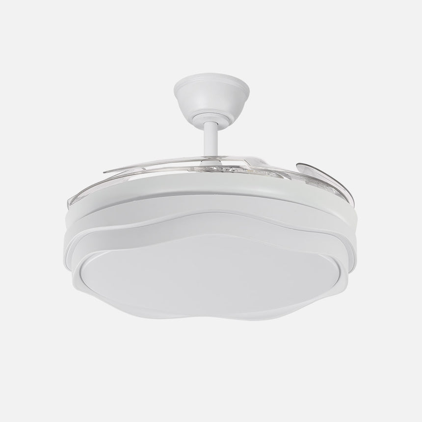 Ventilador de techo retráctil Fabrilamp Nasim LED blanco 4 palas motor DC 3000-6000K Ø107cm 59W — vista 3