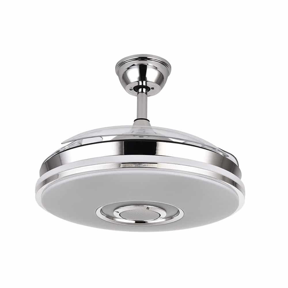 Fabrilamp Noto DC Fan 72w 6117lm Chrome 4asp.desp.108d 3 Colors+rgb Bluetooth, Remote, Memory and Speaker 165791420