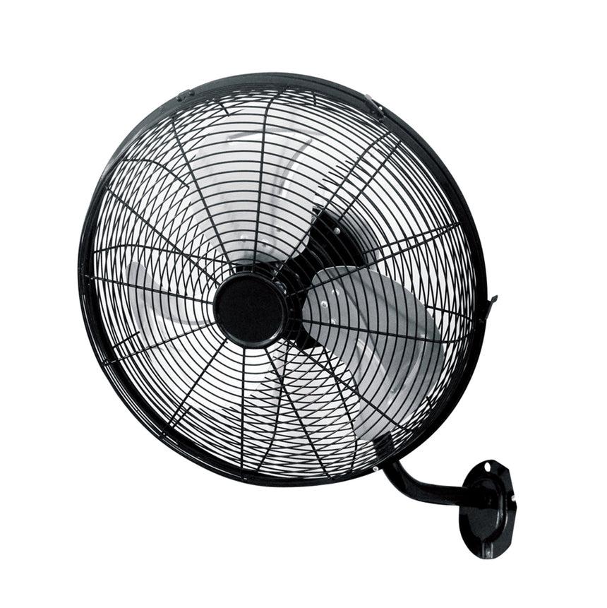 Ventilador de pared industrial Fabrilamp Arrecife negro plata 3 palas Ø55cm — vista 3