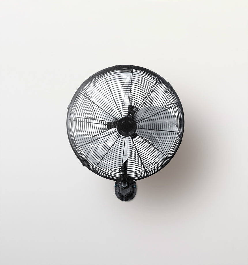 Ventilador de pared industrial Fabrilamp Arrecife negro plata 3 palas Ø45cm — vista 4
