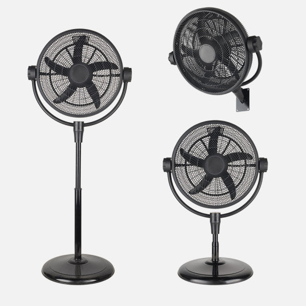Ventilador de pie Fabrilamp Aifos negro 5 palas Ø61cm 257141009