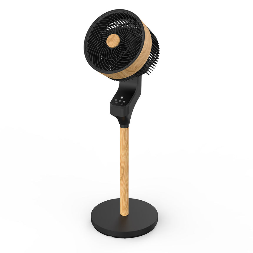 Ventilador de pie Fabrilamp Bizancio negro haya 3 palas Ø30cm — vista 4