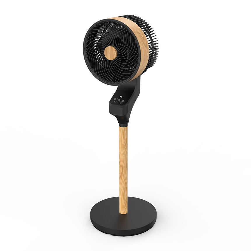 Ventilador de pie Fabrilamp Bizancio negro haya 3 palas Ø30cm — vista 1