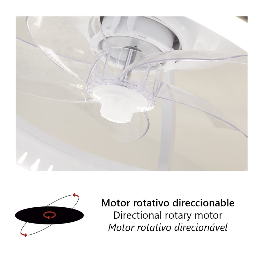 AJP Ramses Ventilador Plafón blanco 50x20cm 11570