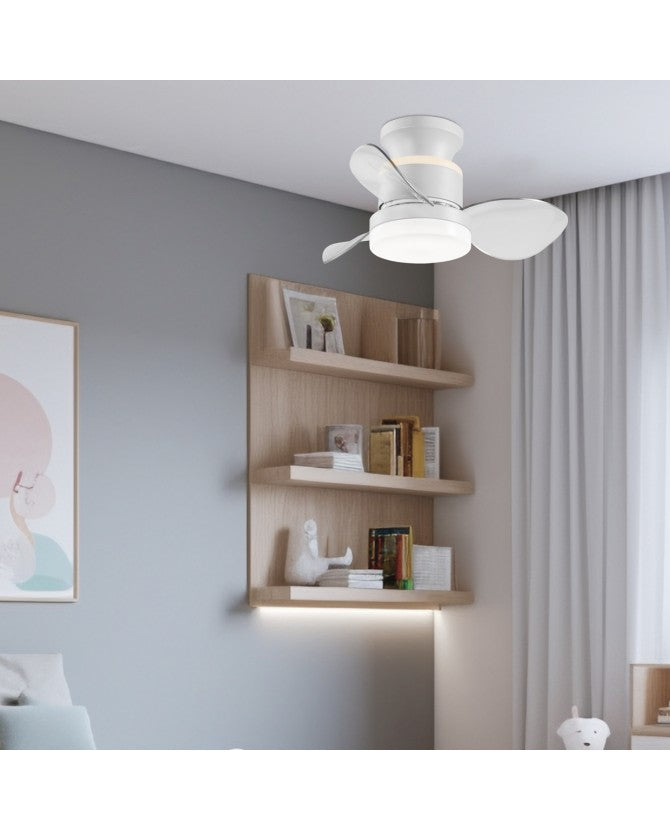 Ventilador de techo con luz AJP Salento LED blanco 3 palas 3000-6500K Ø50cm 18W 11565