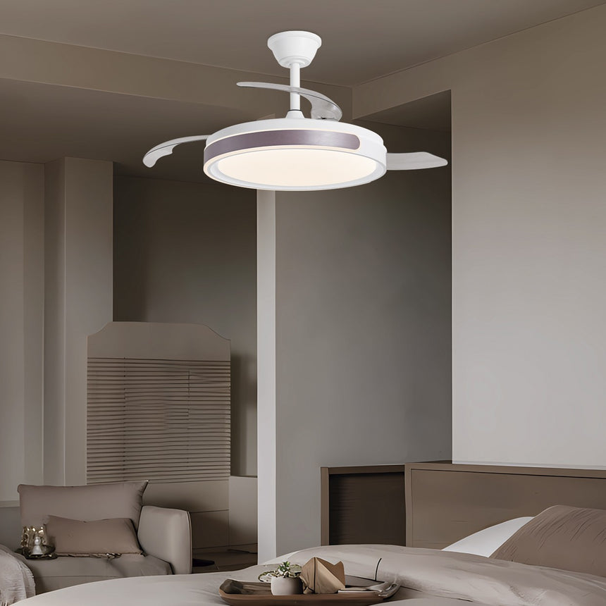 Ventilador de techo retráctil con luz AJP Samaná LED café 3 palas 3000-6500K Ø50cm 68W 16012 — vista 2