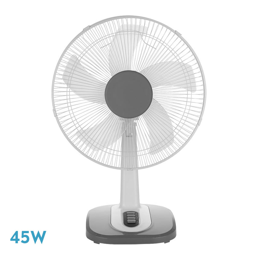 Ventilador de sobremesa Fabrilamp Arroyo blanco gris 5 palas Ø26cm — vista 1